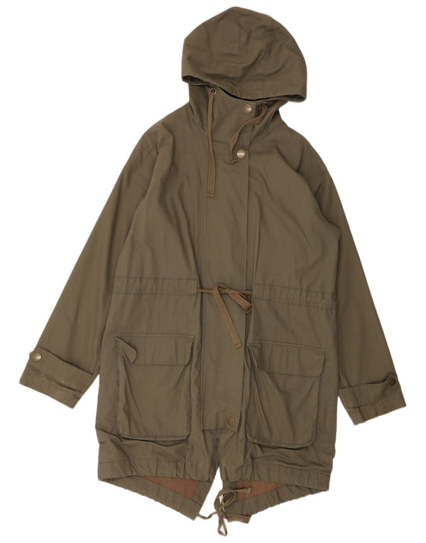 Jachetă parka cu glugă Toast pentru femei UK 12 Medium Khaki Bumbac Army
