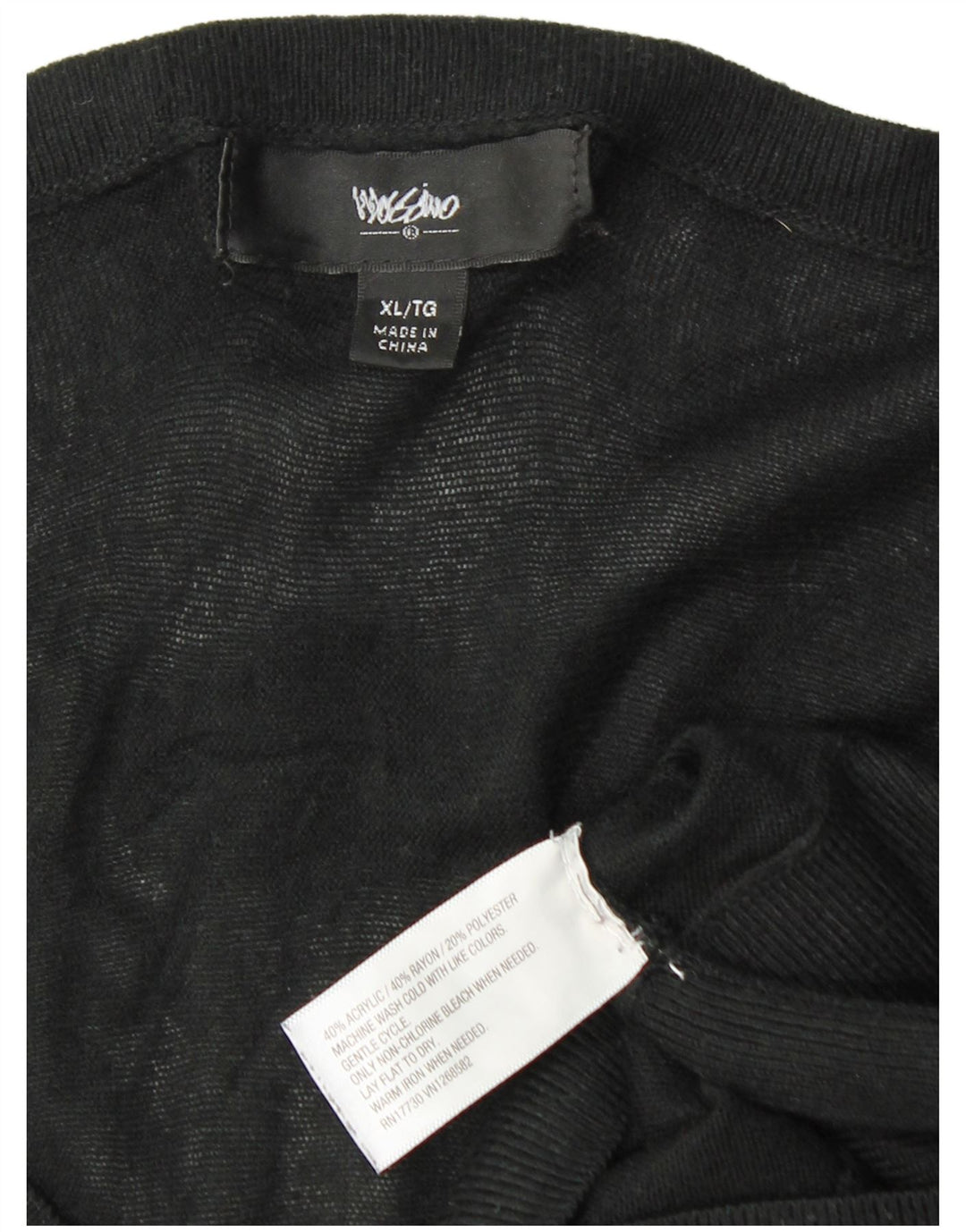 MOSSIMO Rochie Jumper cu mânecă lungă pentru femei, Marea Britanie 18 XL Negru Acrilic