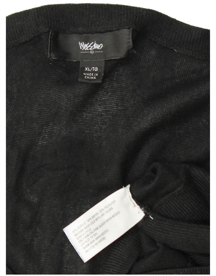 MOSSIMO Rochie Jumper cu mânecă lungă pentru femei, Marea Britanie 18 XL Negru Acrilic