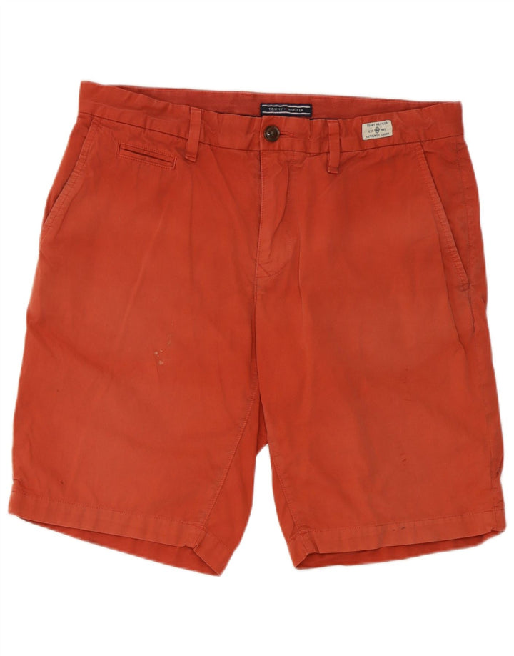 Pantaloni scurți chino Tommy Hilfiger pentru bărbați W33, bumbac roșu mediu