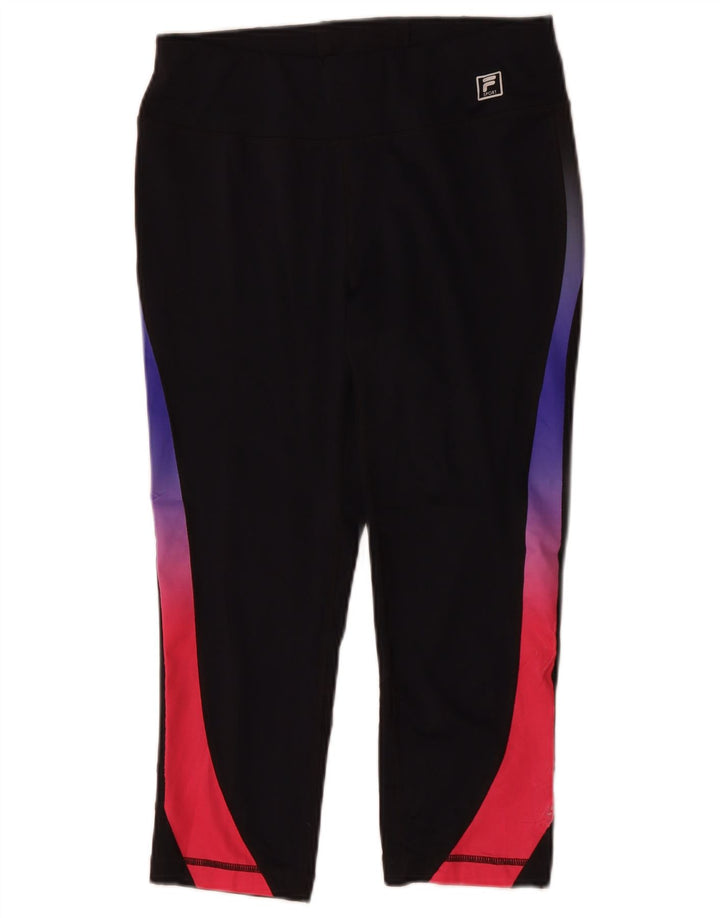 Leggings Capri FILA pentru femei UK 14 Medium Bleumarin Colorblock