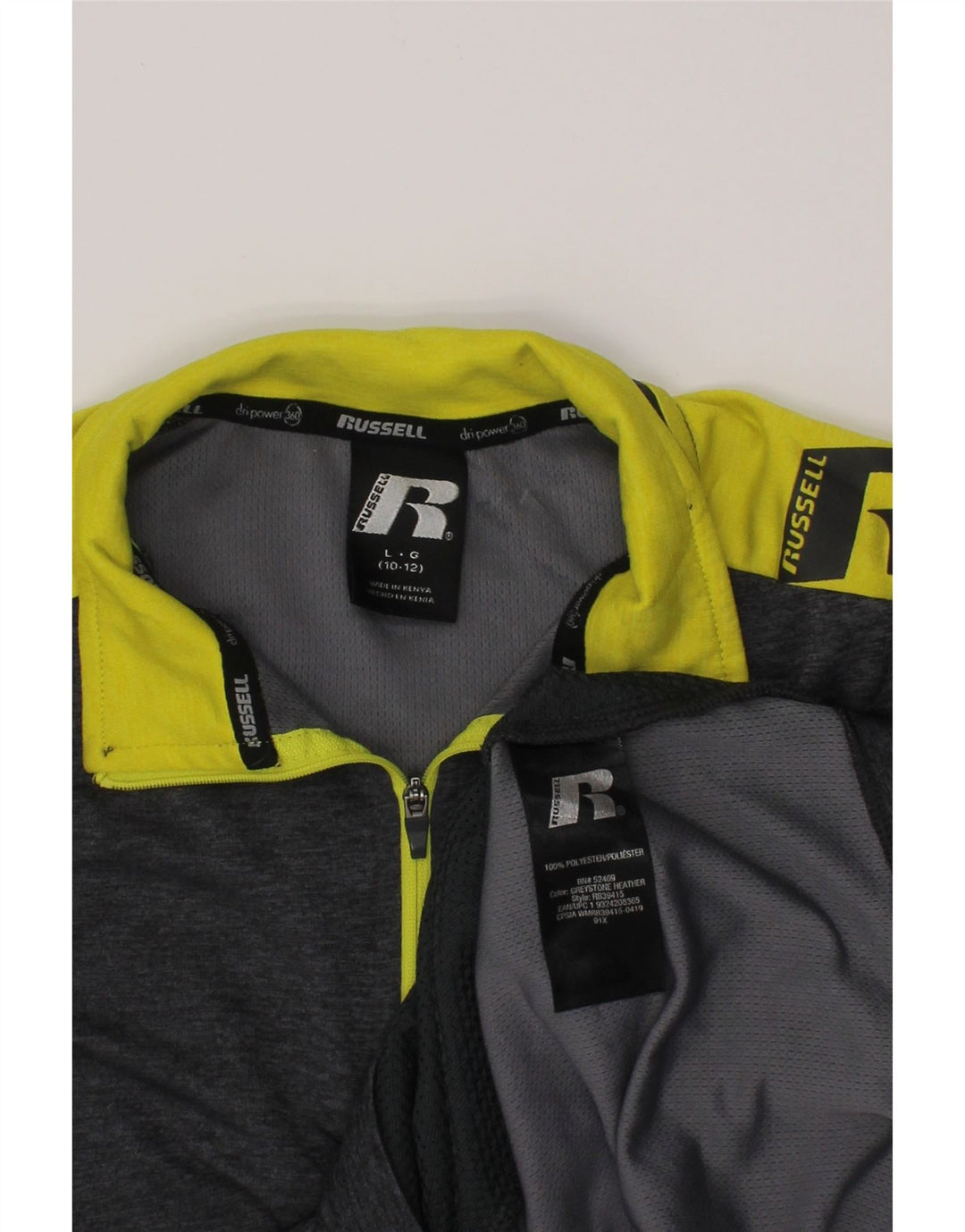 RUSSELL ATHLETIC Băieți Pulover Trening Top 10-11 Ani Mare Gri