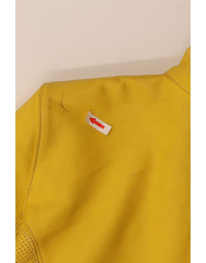 Jachetă Corner din piele crop pentru femei IT 44 din piele galbenă medie