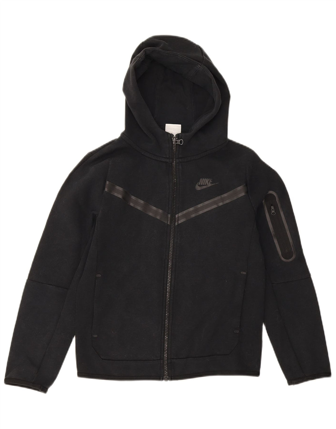 Pulover Nike pentru băieți, cu fermoar, 10-11 ani, bumbac negru mediu