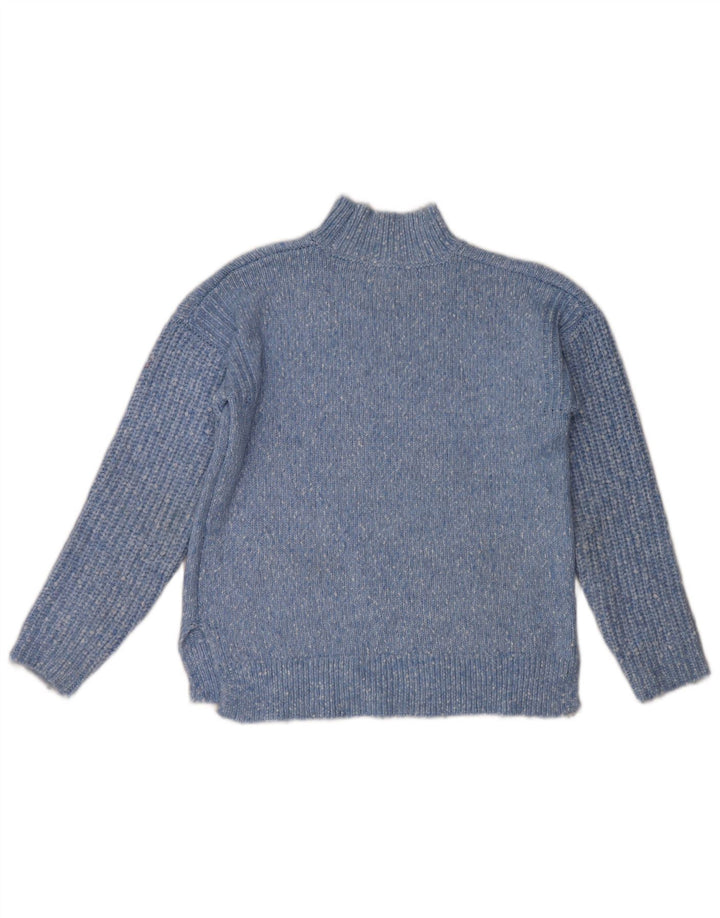 Pulover cu gât țestoasă pentru femei Marks & Spencer UK 14 Medium Blue Flecked