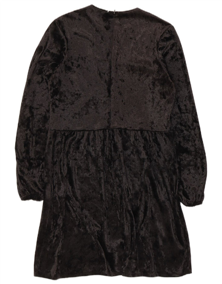 Rochie A-Line cu mânecă lungă pentru femei Asos UK 8 Poliester negru mic