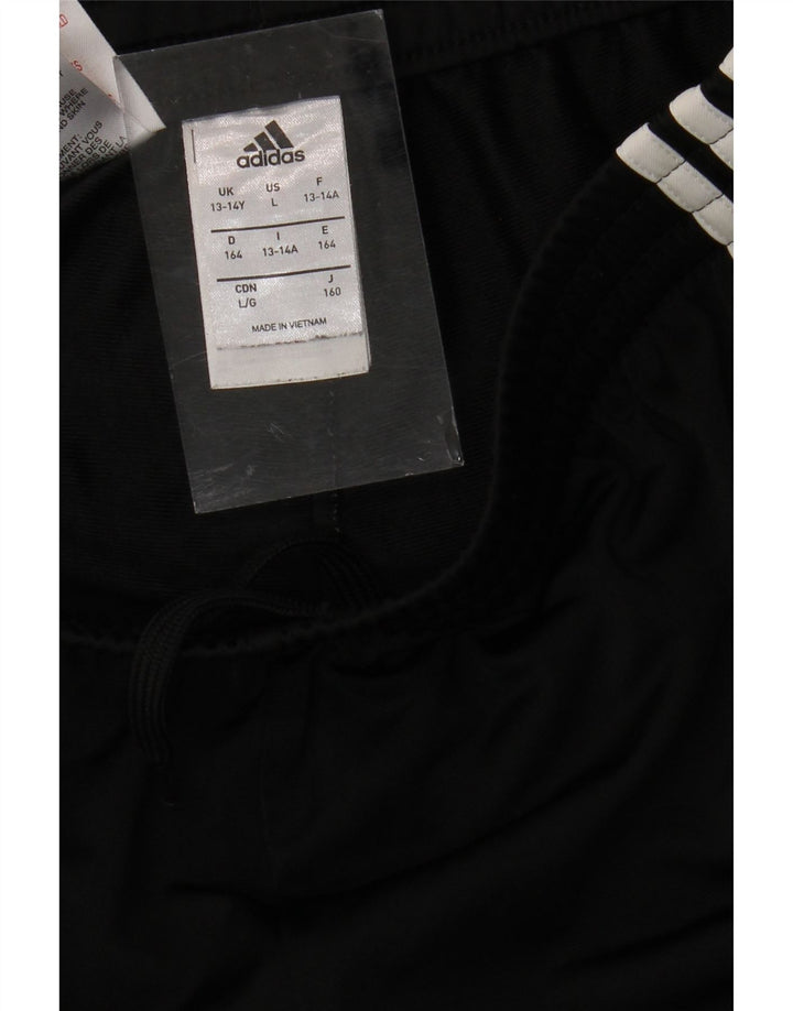 Pantaloni de trening ADIDAS pentru baieti 13-14 ani poliester negru