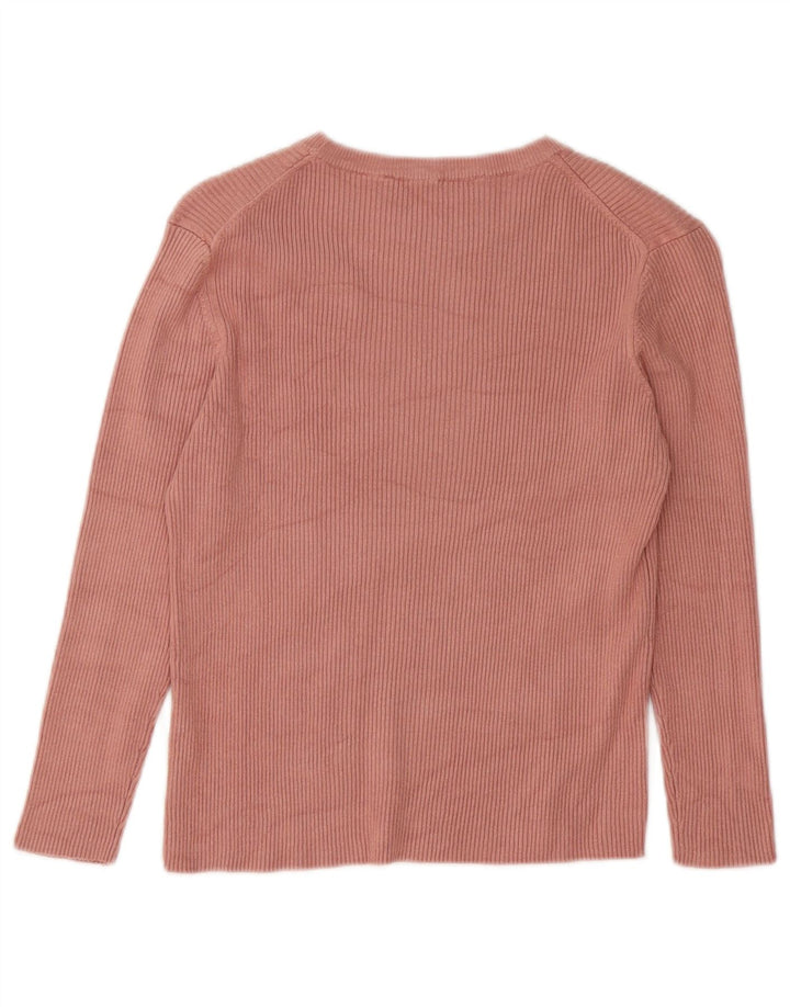 Top femeie Zara cu mânecă lungă UK 12 Medium Pink Viscose