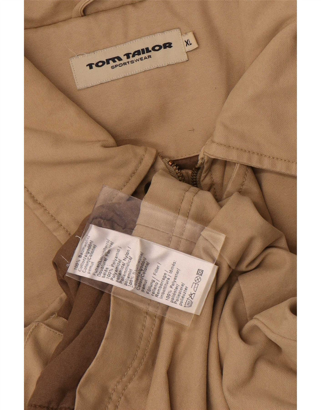 Jachetă pentru bărbați Tom Tailor UK 42 XL, bumbac, bej