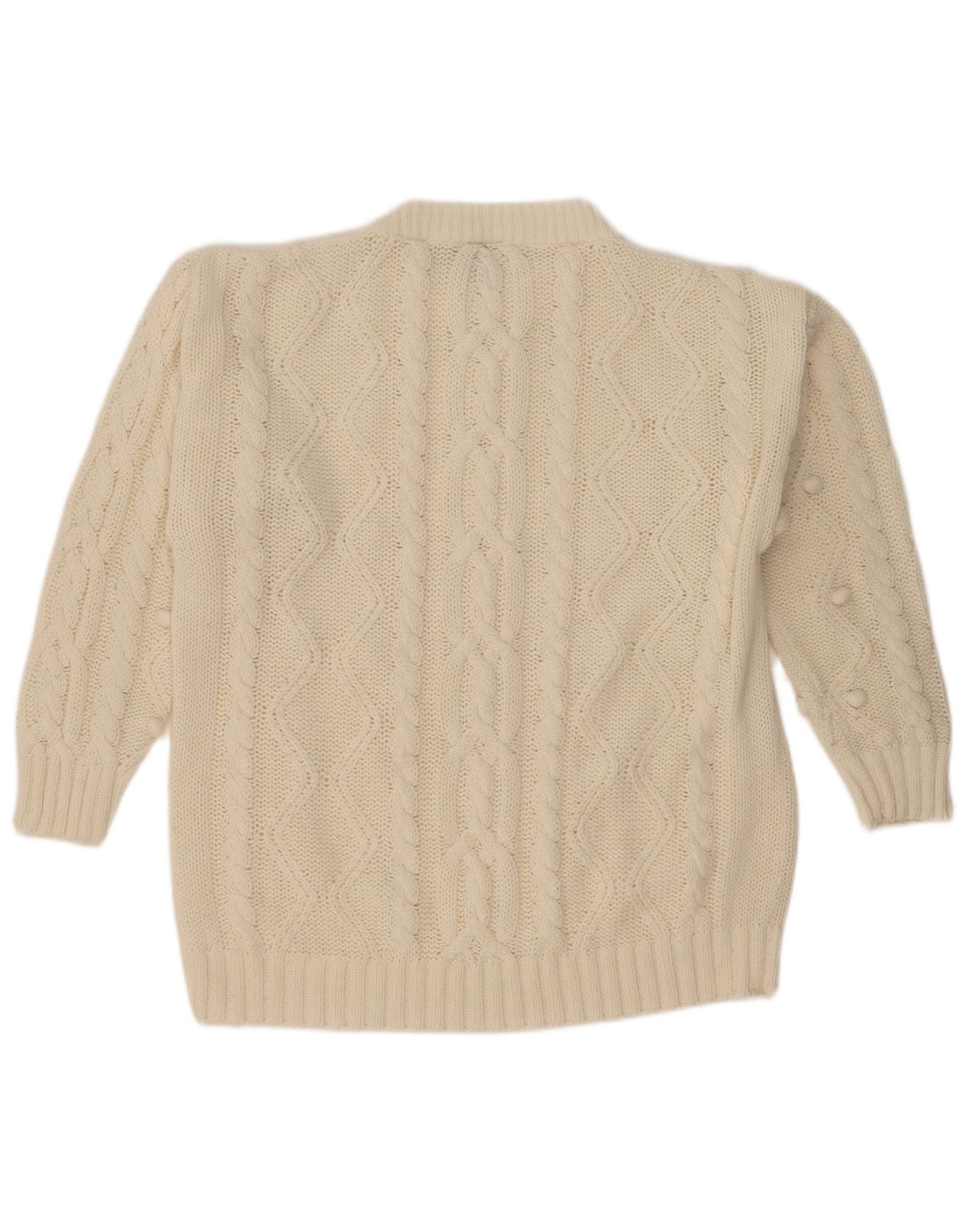 New Fast Pulover supradimensionat pentru femei cu decolteu rotund EU 40/42 Medium White