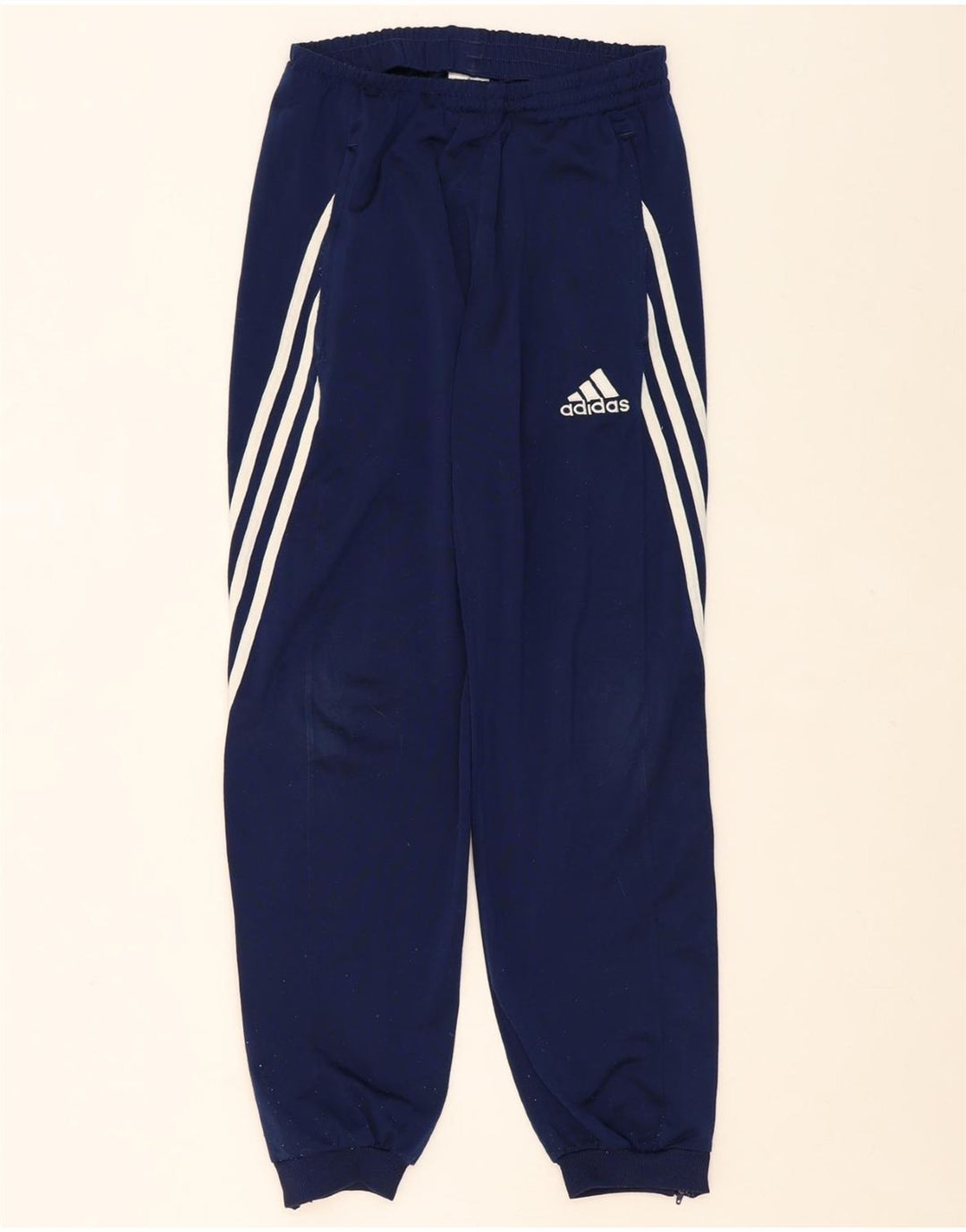ADIDAS Mens Tracksuit Trousers Joggers XS Navy Blue Polyester Vintage Adidas and Second-Hand Adidas from Messina Hembry 