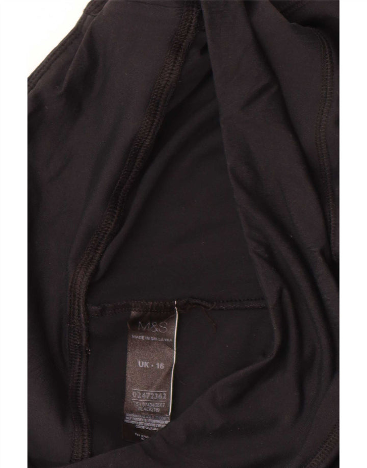 Leggings Capri pentru femei Marks & Spencer UK 16 Poliamidă neagră mare