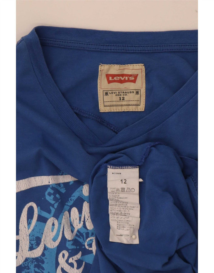 Tricou grafic pentru băieți Levi's Top 11-12 ani Bumbac albastru