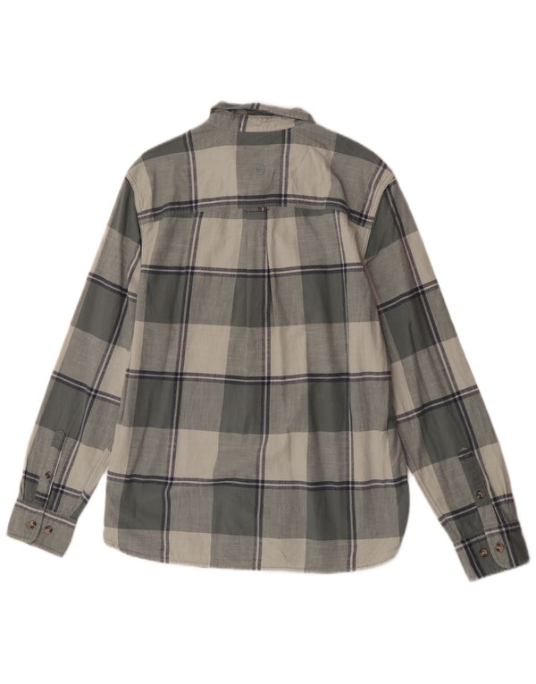 Fat Face Mens Flannel Shirt Large Grey Check Cotton