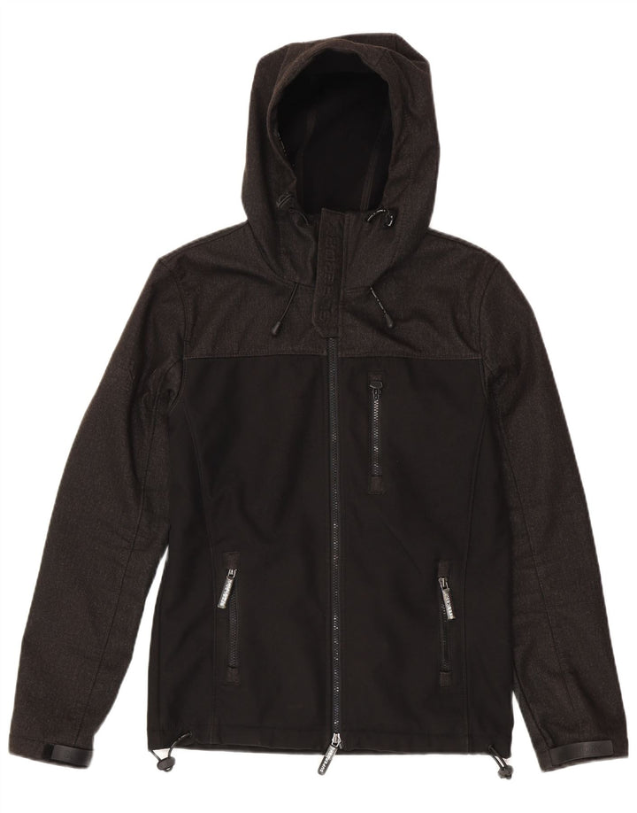 Jachetă de ploaie The Windtrekker Superdry pentru bărbați UK 36 Small Black Colorblock