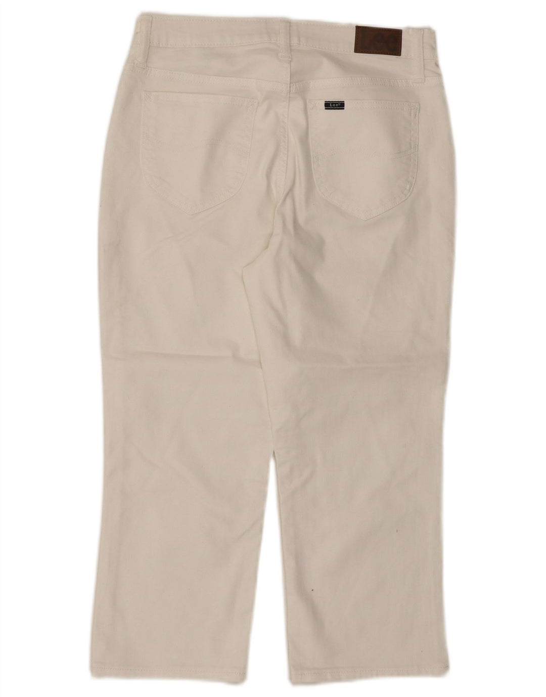 Blugi Capri pentru femei Lee US 8 Medium W30 L21 Bumbac alb
