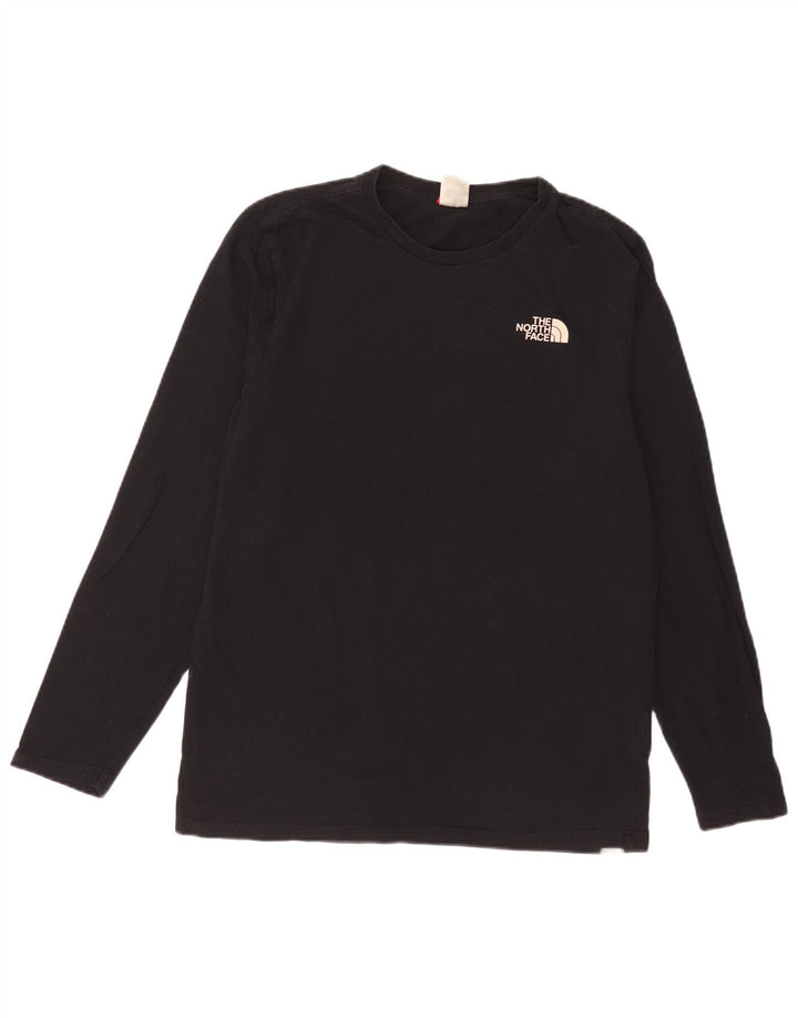 The North Face pentru bărbați, top grafic cu mânecă lungă, bumbac mediu negru