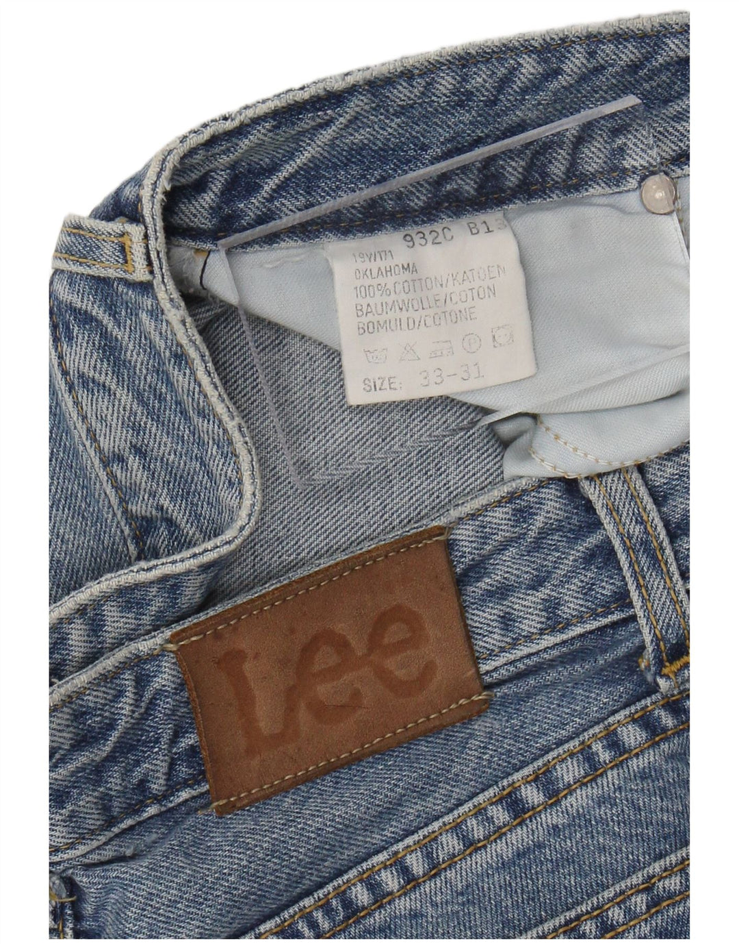Blugi conici LEE Oklahoma pentru bărbați L33 L27 Bumbac albastru