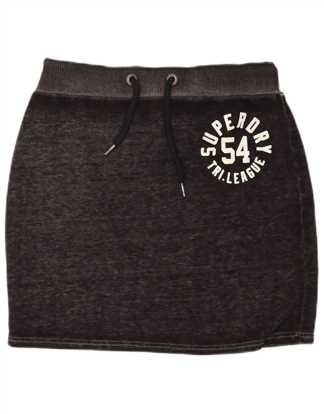 Fusta mini cu grafica Superdry pentru femei, mediu W30, bumbac cu pete negru