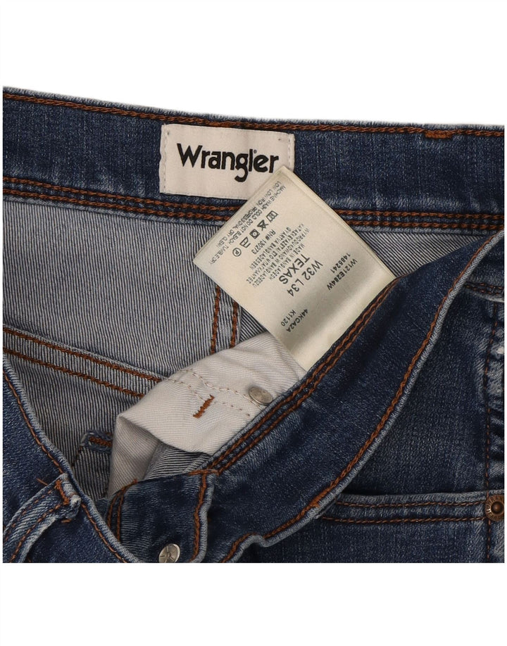 WRANGLER Blugi drepte pentru bărbați Texas W32 L34 Bumbac albastru