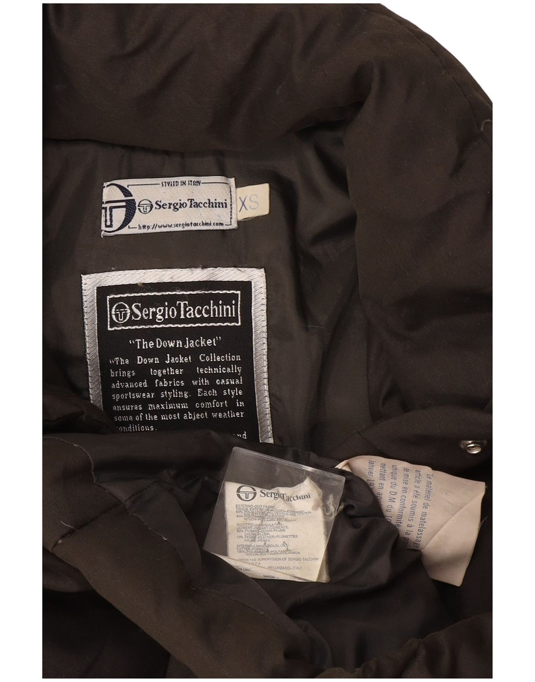 Palton căptușit cu paragate pentru femei Sergio Tacchini UK 6 XS Poliester verde