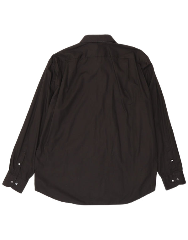 Cămașă pentru bărbați Hugo Boss Mărimea 45 17 3/4 XL Bumbac negru