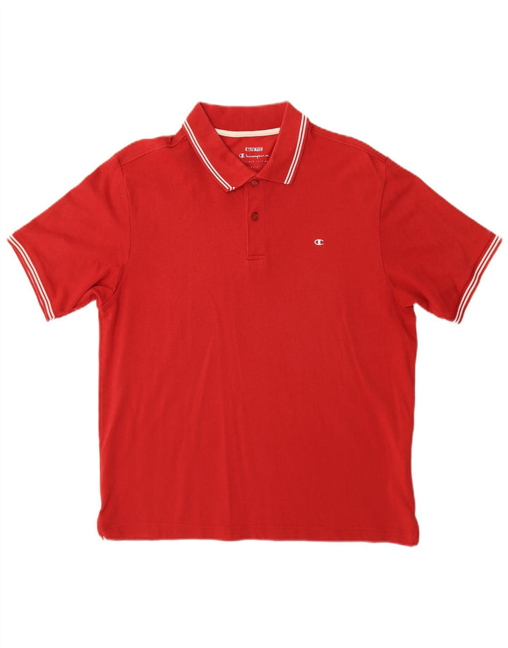Tricou polo pentru bărbați Champion Easy Fit, bumbac roșu mediu