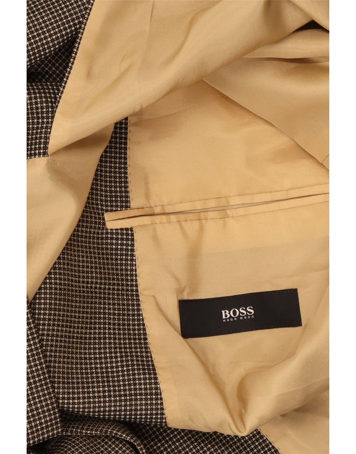 Blazer pentru bărbați Hugo Boss, cu 3 nasturi, UK 42 XL, gri Check