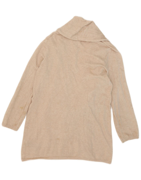 Pulover cardigan deschis pentru femei Zara UK 18 XL Bej Viscoză