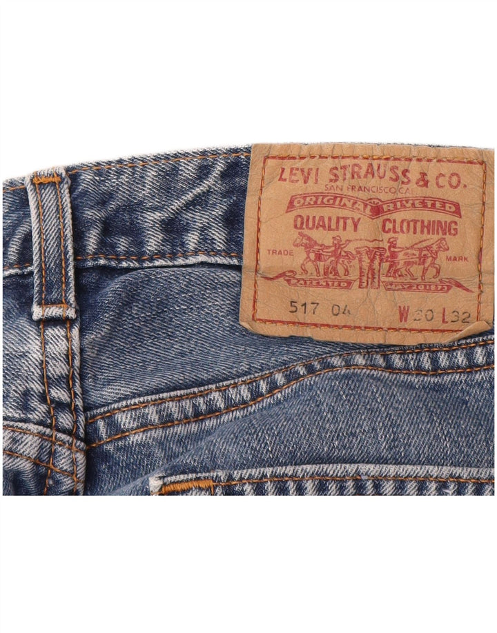 Blugi drepti pentru bărbați LEVI'S 517 W30 L32 Bumbac albastru