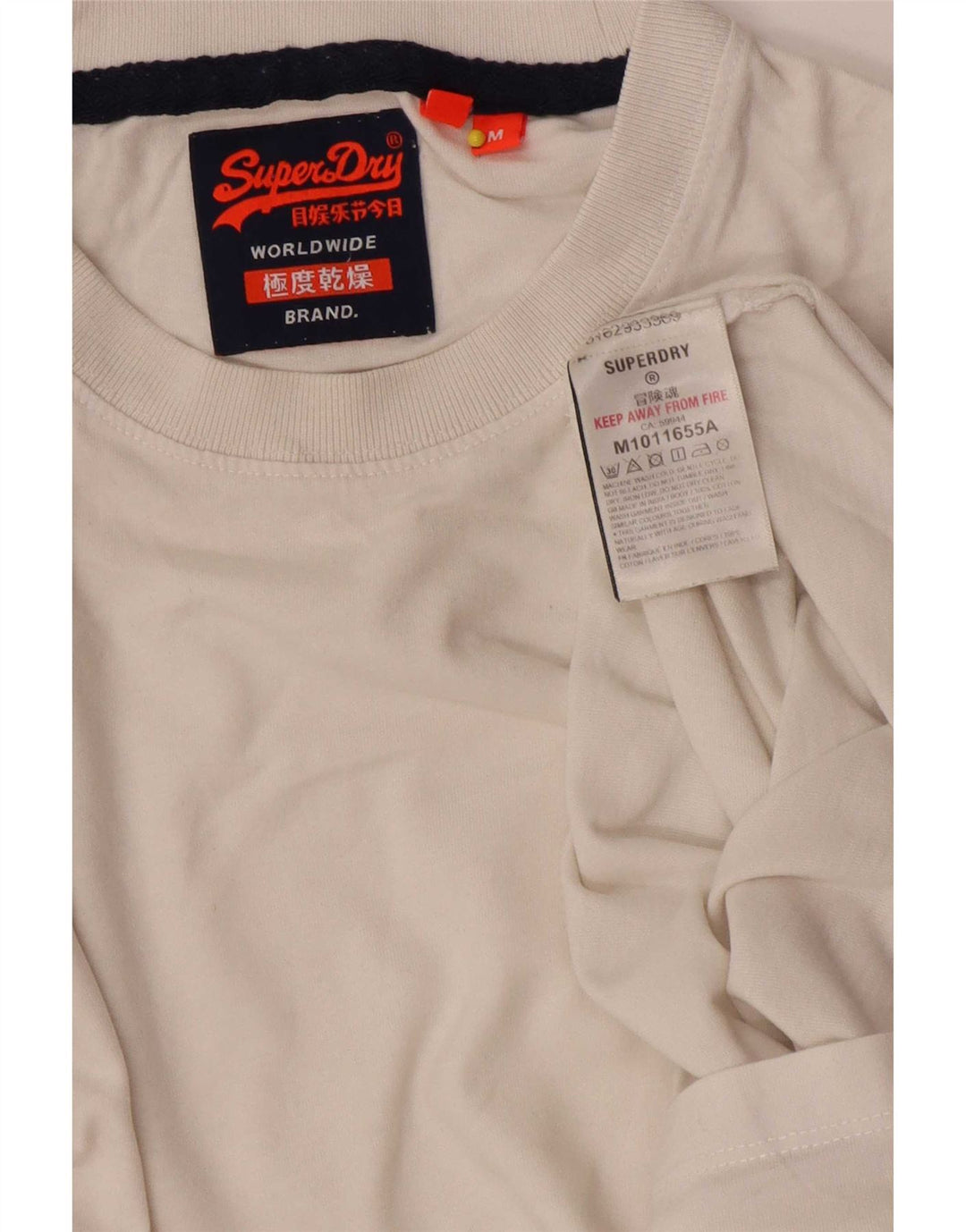 Tricou Superdry pentru bărbați Top Medium White Bumbac