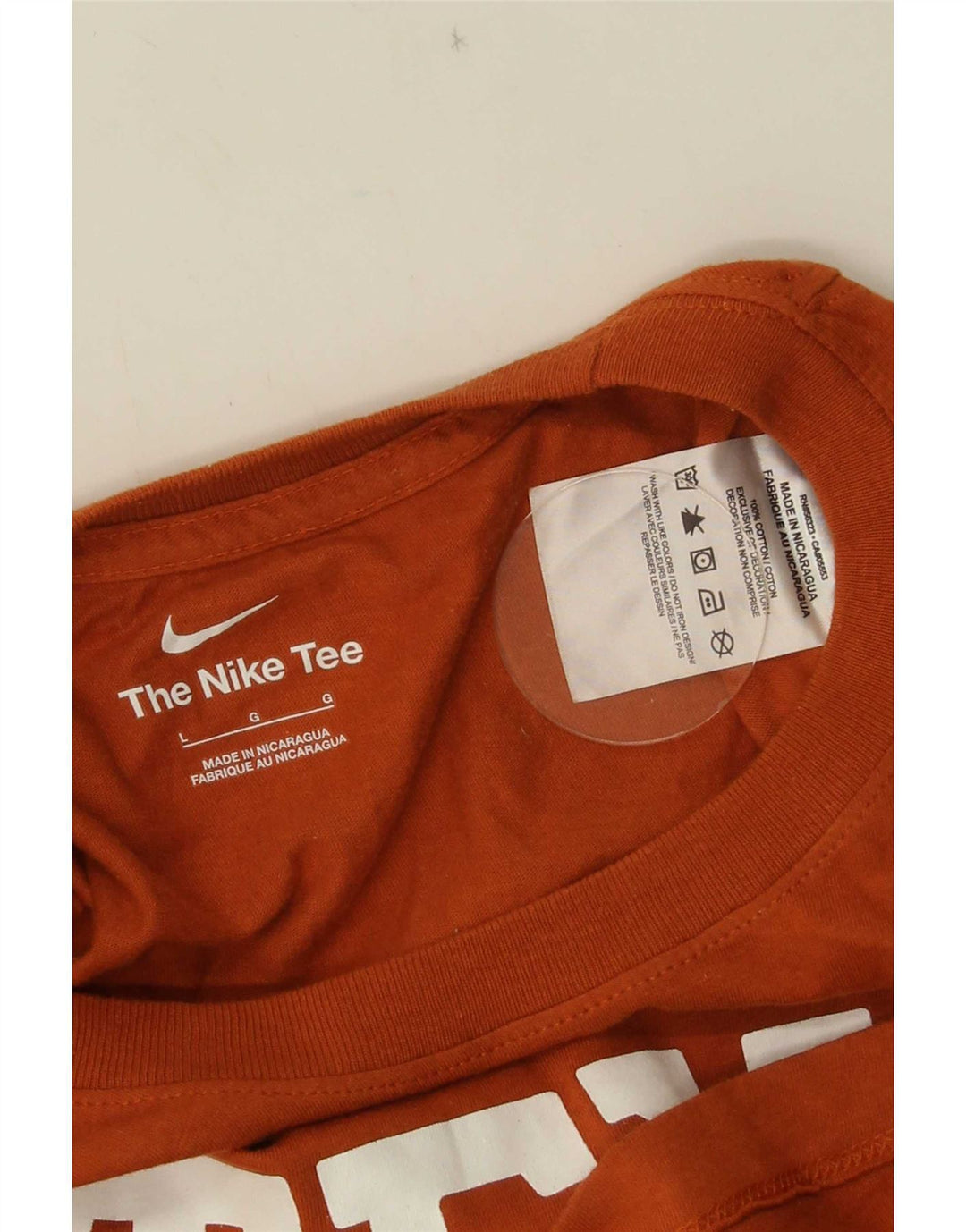 Tricou cu grafică Nike pentru bărbați Texas Top mare din bumbac portocaliu