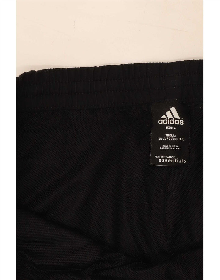 Pantaloni de trening pentru bărbați Adidas Pantaloni de jogging, mari, negru, poliester