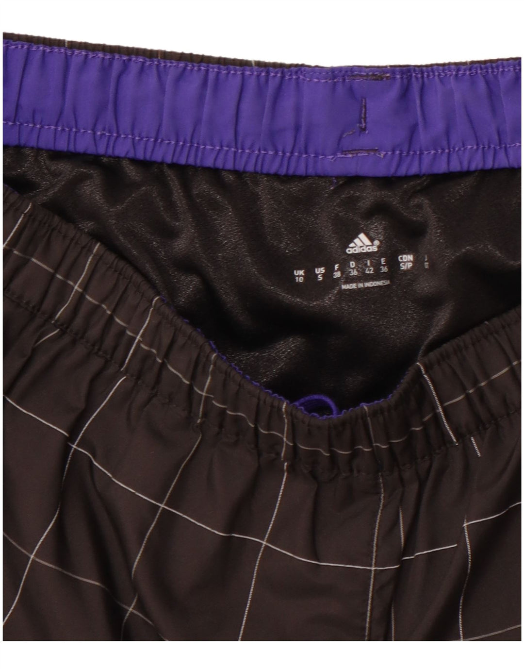 Pantaloni scurți sport ADIDAS pentru femei UK 10 Small Black Check