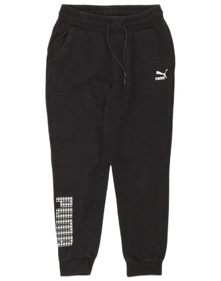 Pantaloni de trening cu grafică Puma pentru bărbați Pantaloni de jogging mediu negru