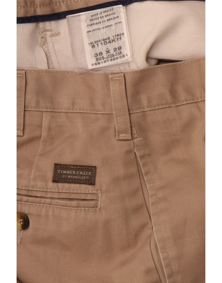 WRANGLER Pantaloni chino drepte pentru bărbați Timber Creek W36 L29 bumbac maro