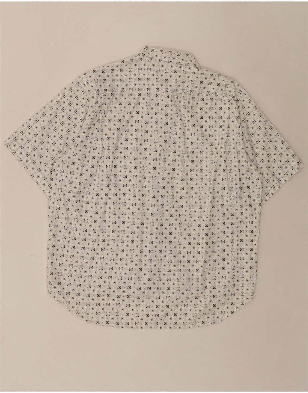 BENETTON Womens Oversized Short Sleeve Shirt UK 10 Small Grey Cotton Vintage Benetton and Second-Hand Benetton from Messina Hembry 