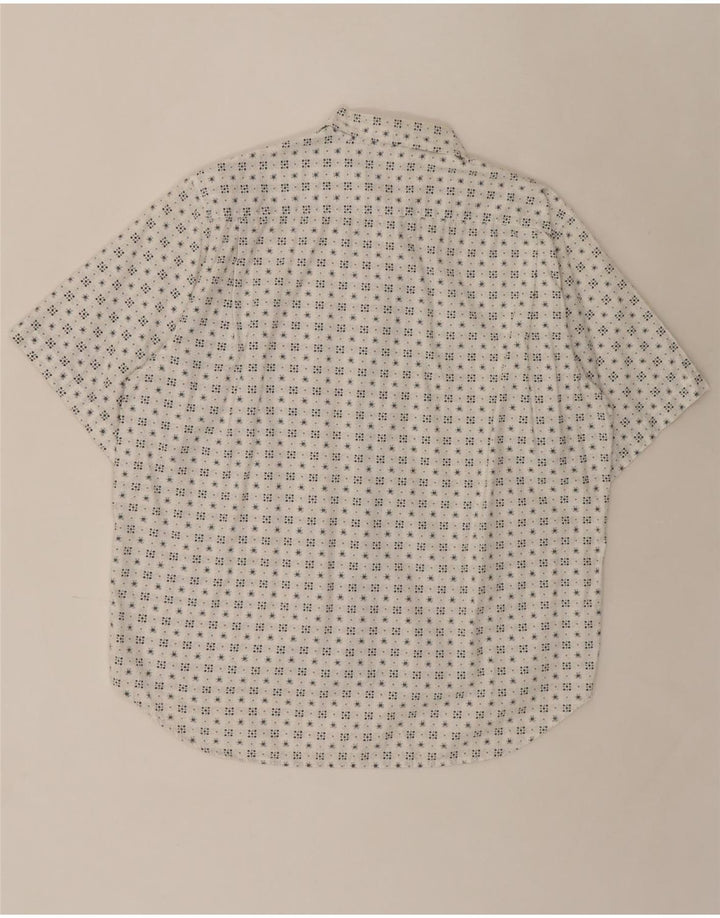 BENETTON Womens Oversized Short Sleeve Shirt UK 10 Small Grey Cotton Vintage Benetton and Second-Hand Benetton from Messina Hembry 
