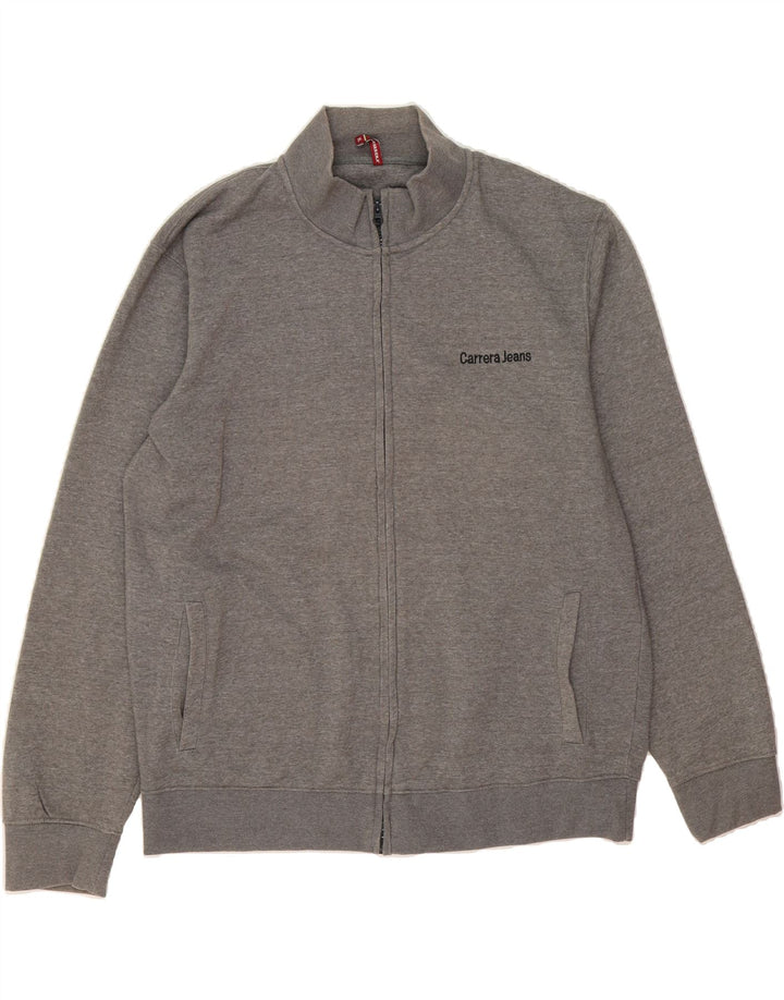 CARRERA Mens Regular Tracksuit Top Jacket XL Grey Cotton Vintage Carrera and Second-Hand Carrera from Messina Hembry 