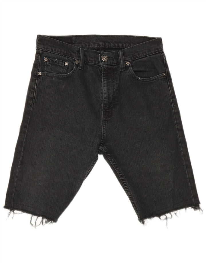 Pantaloni scurți din blugi pentru bărbați Levi's W29, bumbac negru mic