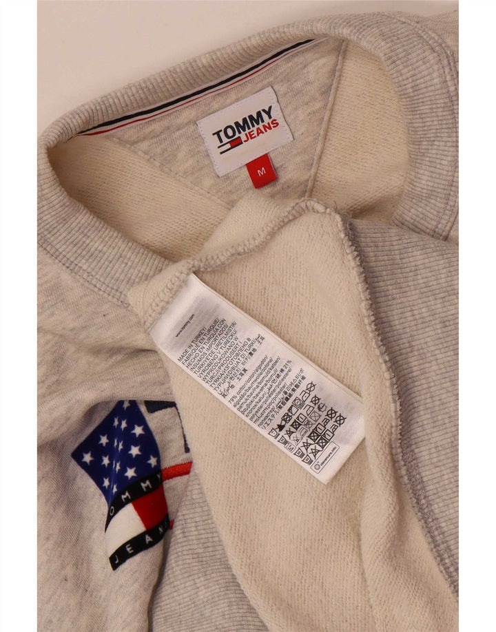 Hanorac grafic pentru bărbați Tommy Hilfiger Pulover din bumbac cu pete gri mediu