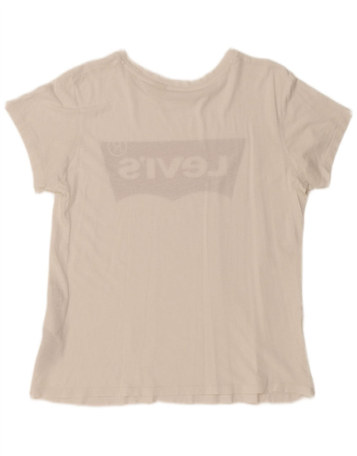 Tricou grafic pentru femei LEVI'S Top UK 16, mare, alb, bumbac