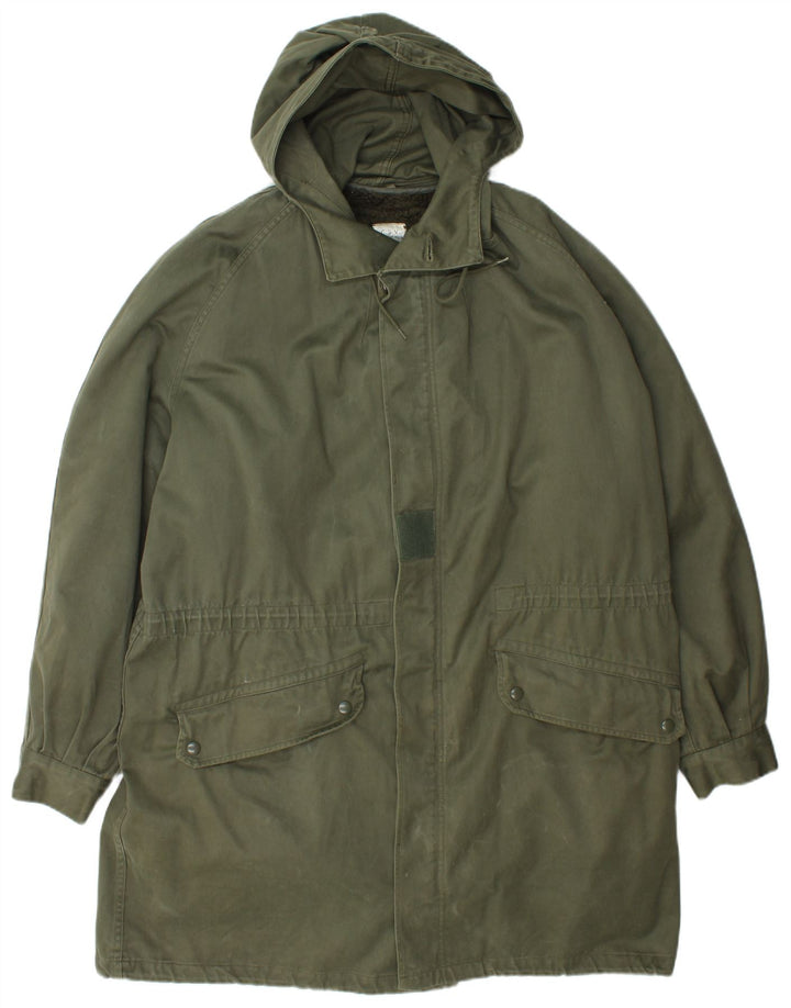 Jachetă parka cu glugă vintage pentru bărbați UK 40 mare verde