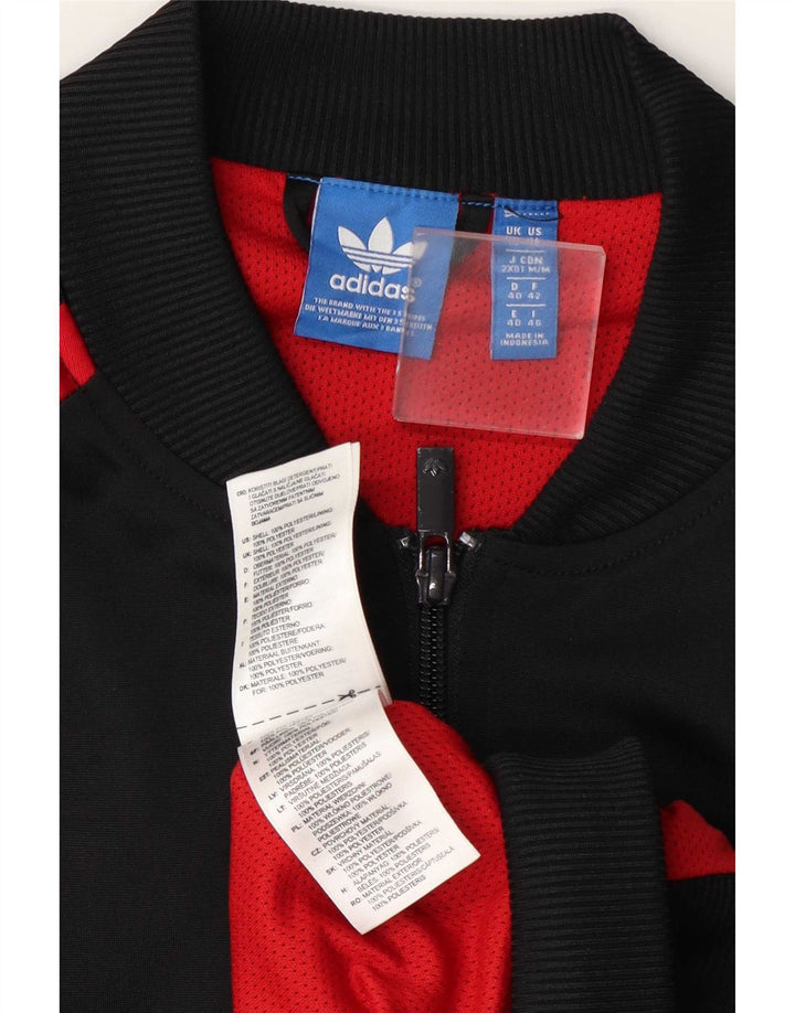 Jachetă de trening Adidas pentru femei UK 14, mare, negru, poliester color bloc