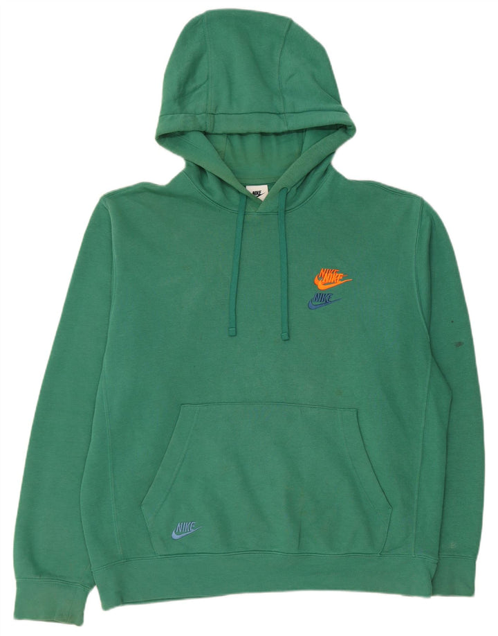 Pulover Nike pentru bărbați, bumbac verde mediu