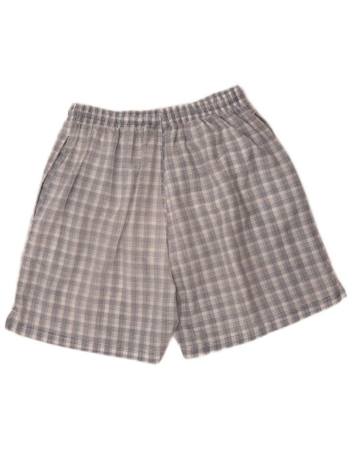 Pantaloni scurți sport Umbro pentru bărbați, nailon cu carouri medii bleumarin