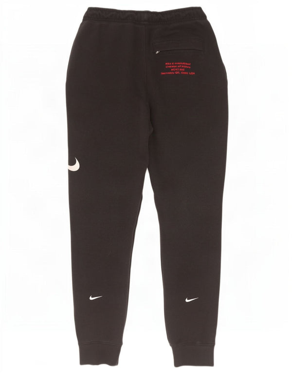 Pantaloni de trening Nike Swoosh Graphic pentru bărbați Pantaloni de jogging, bumbac mediu negru