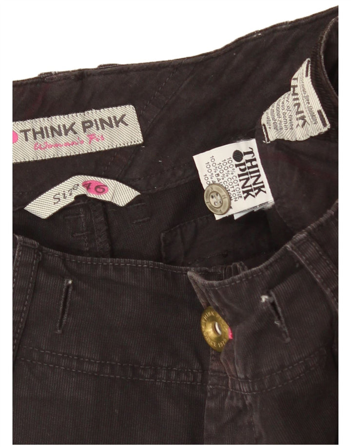 Pantaloni scurti cargo pentru femei Think Pink IT 46 Large W34 Bumbac gri