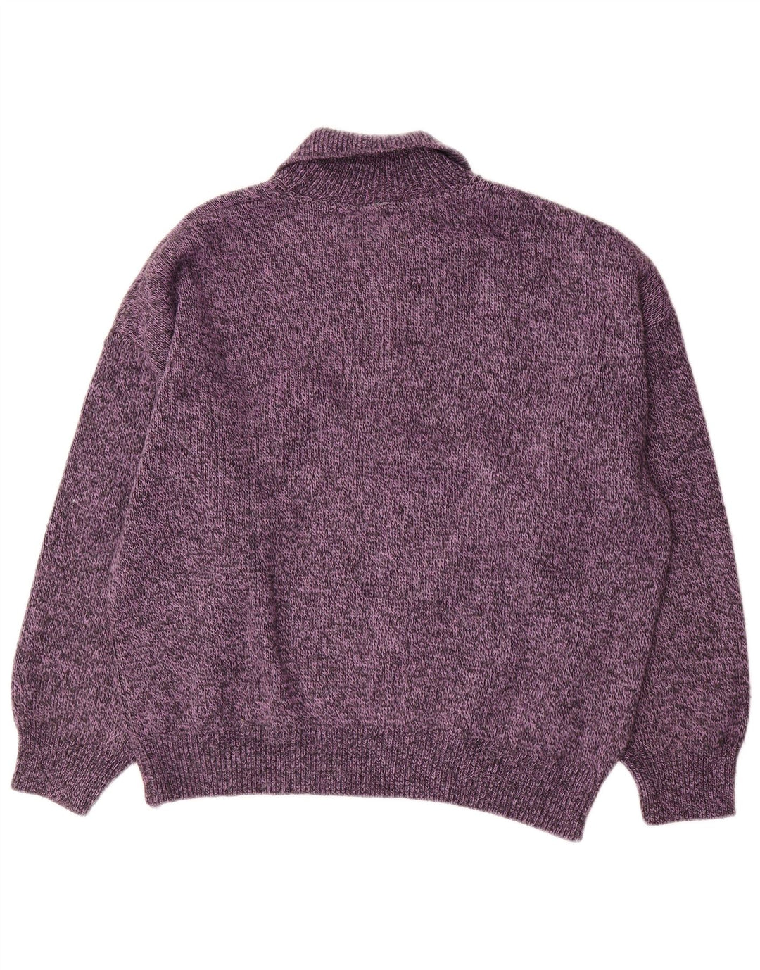 Pulover vintage pentru bărbați cu gât polo, XL, mov