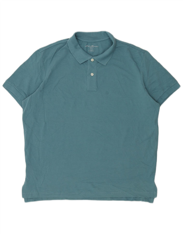 Cămașă polo Eddie Bauer pentru bărbați, mare, albastru, bumbac